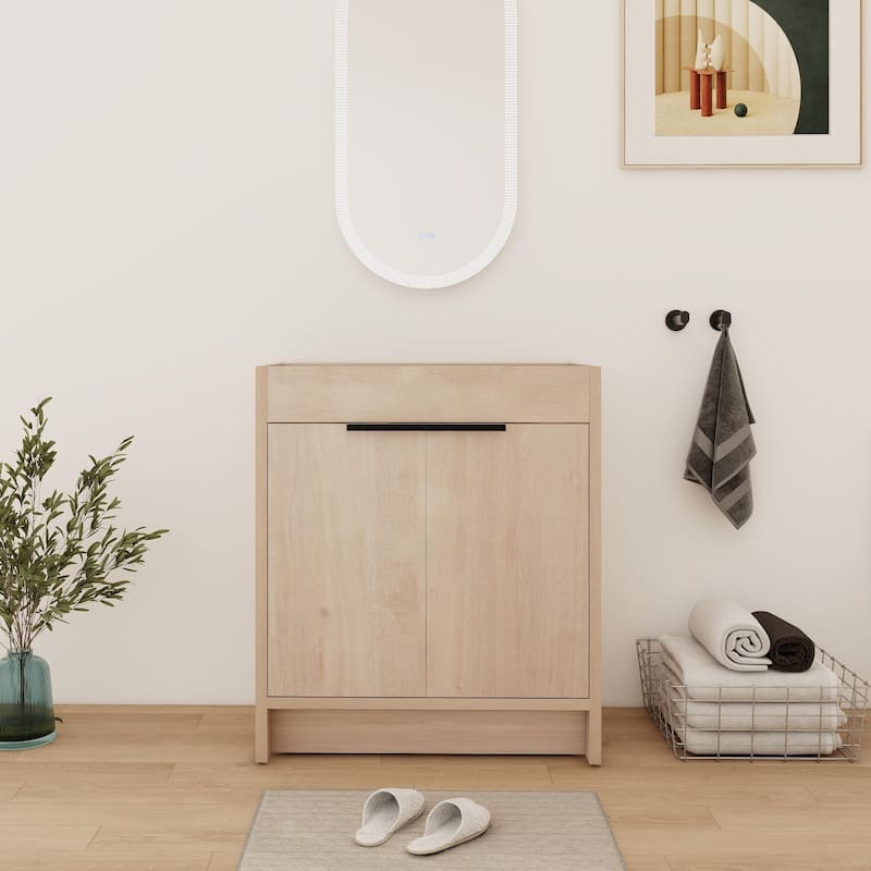 24/30/36 Inch Freestanding Bathroom Vanity Cabinet with Soft Close Door and Adjustable Shelf (Without Sink)
