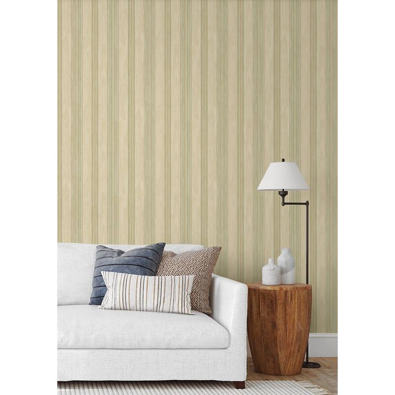 Seabrook Designs Giovo Stripes Unpasted Wallpaper