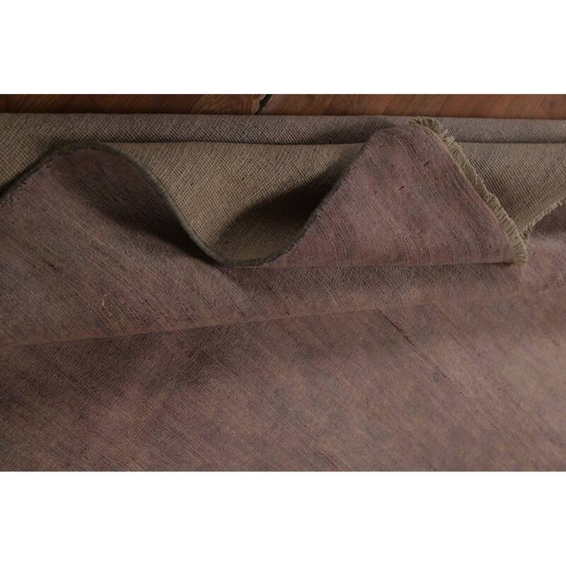 Brown Gray Gabbeh Oriental Area Rug Hand-Knotted Wool Carpet - 4'11" x 6'6"