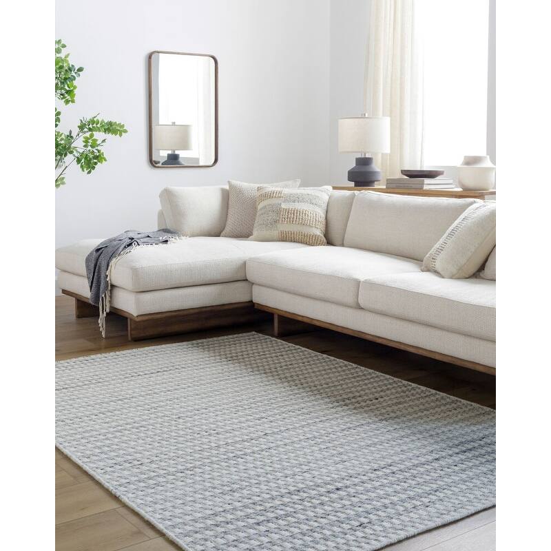 Livabliss Mardin Cottage Area Rug - 2'6" x 8' - White/Blue