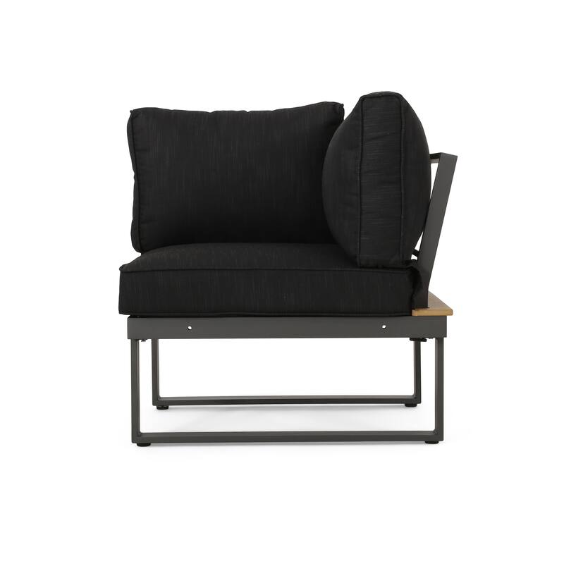 Roomfitters 5-Seater Outdoor Sofa Set, Weather-Resistant Cushioned Patio Seating, Modern Metal Frame