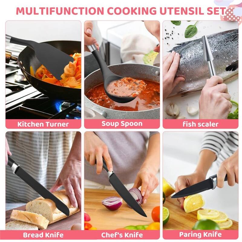 38 PCS Kitchen Utensils Set, Silicone Cooking Utensils