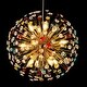 preview thumbnail 7 of 18, 12-Light Modern Glam Sputnik Round Colorful Chandelier Globe Starburst Crystal Beaded Firework Chandelier - 21.6 in. W