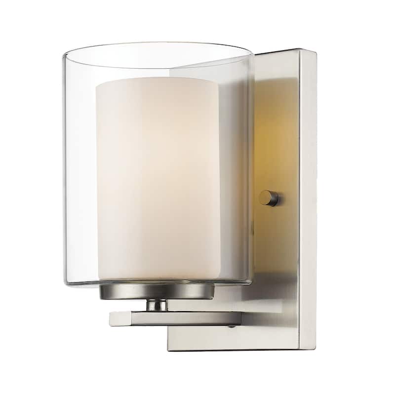 Bellevue ZBF73686 Sylvia 8" Tall Bathroom Sconce - Brushed Nickel