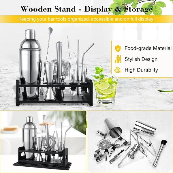 VONATES Cocktail Shaker Set 16-Piece Bartender Kit Bar Tools Set