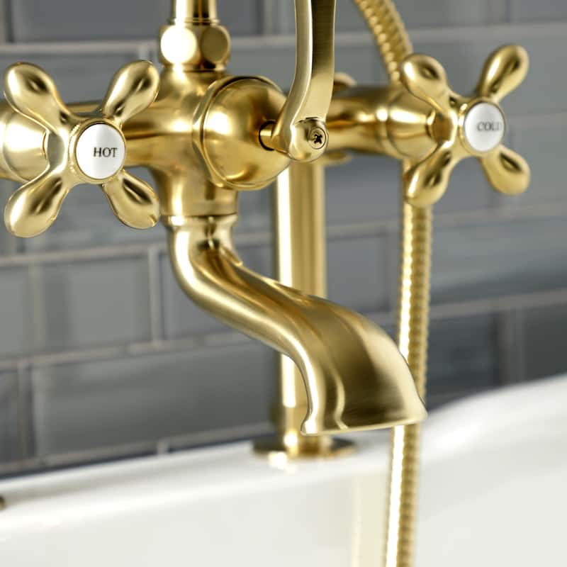 Kingston Brass Aqua Vintage Deck Mounted Clawfoot Tub Filler with