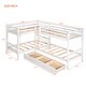 preview thumbnail 20 of 29, L-Shaped Twin Bunk Bed with Drawers, Pine Frame, No Box Spring Needed