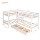 preview thumbnail 5 of 29, Versatility Twin L-Shaped Wood Bunk Kids Bed with Drawers,Ladder
