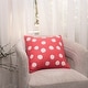 preview thumbnail 4 of 3, Cottage Home Laila Hot Pink Dot Cotton 16 Inch Throw Pillow