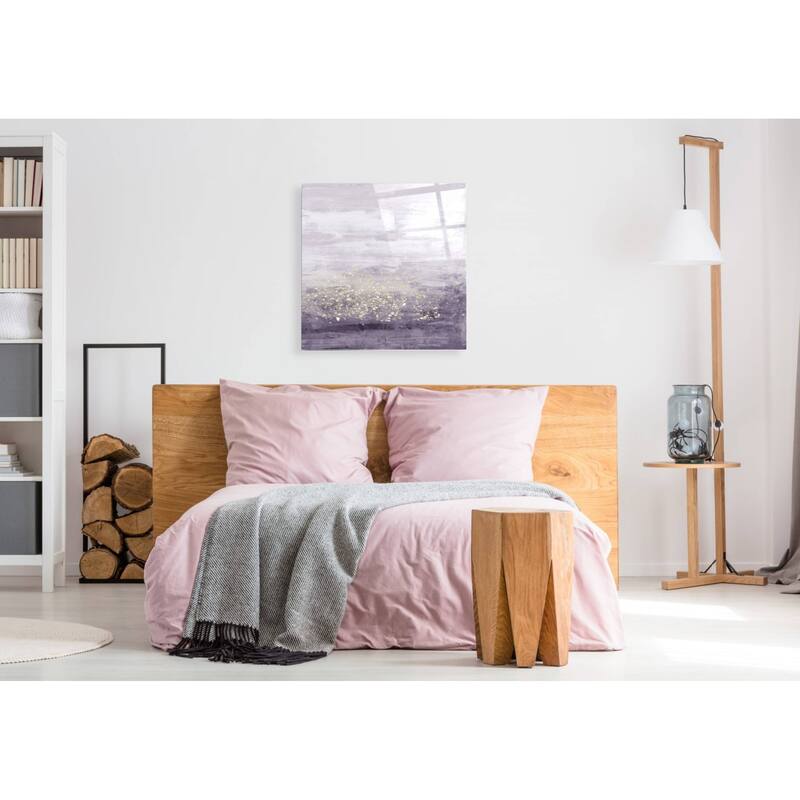 Epic Art 'Amethyst Glitter I' by Jennifer Goldberger Acrylic Glass Wall Art