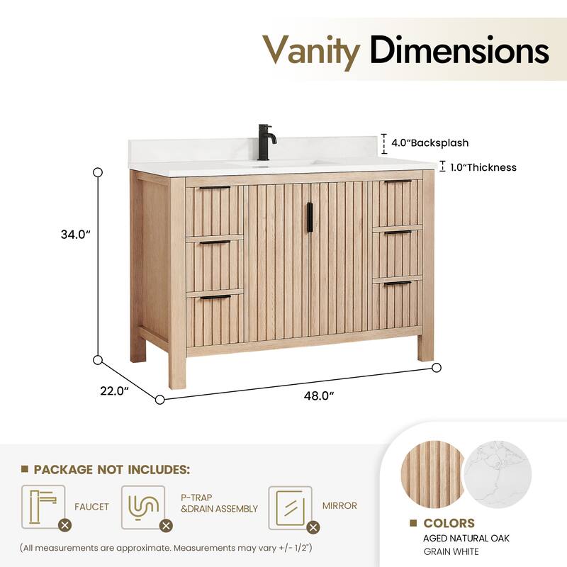 Shenzhen Bath Vanity with Composite Stone Top without Mirror