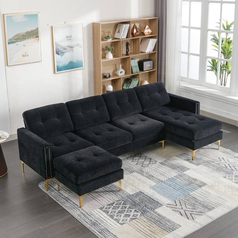 110inch L-Shape Convertible Sectional Sofa Couch