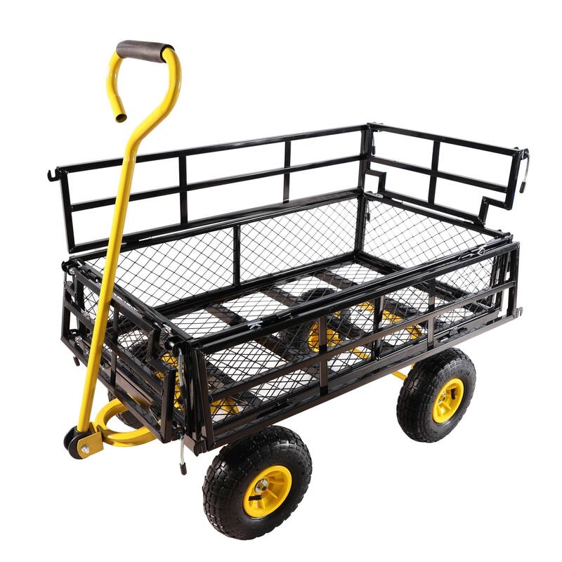 Multi-functional cart with detachable metal frame for farm and garden use
