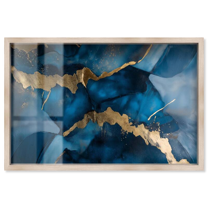 Dark Texture Golden Touch III Shadowbox by Art Remedy - Natural - 45" x 30"