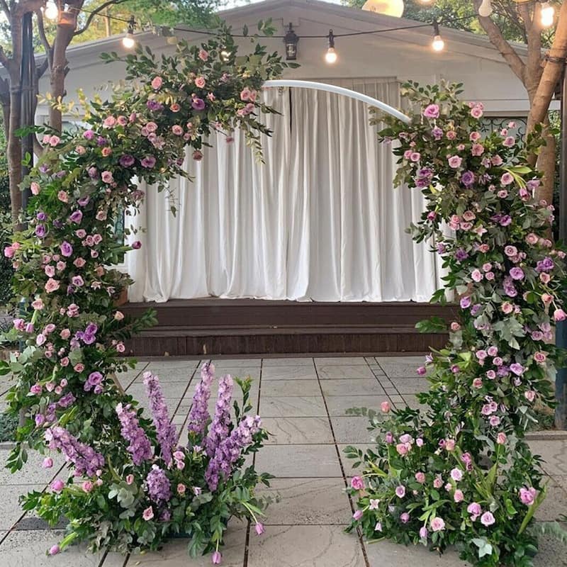 Large Circle Wedding Arch Round Garden Archway Arbors Stand 84"H