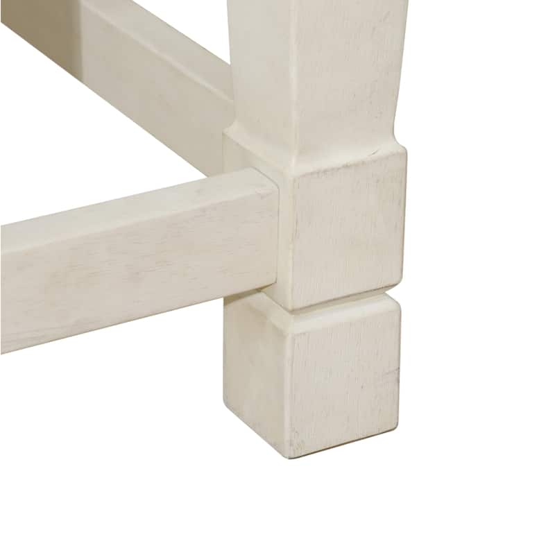 KISRAIS Wood Writing Desk with White Drawer for Living Room