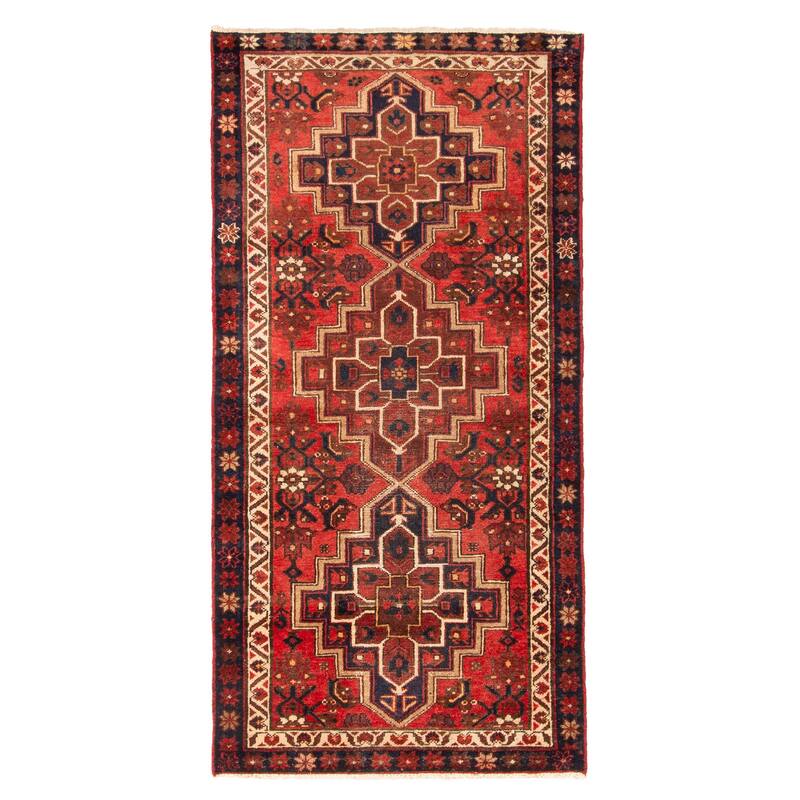 ECARPETGALLERY Hand-knotted Konya Anatolian Dark Red Wool Rug - 3'1 x 6'4