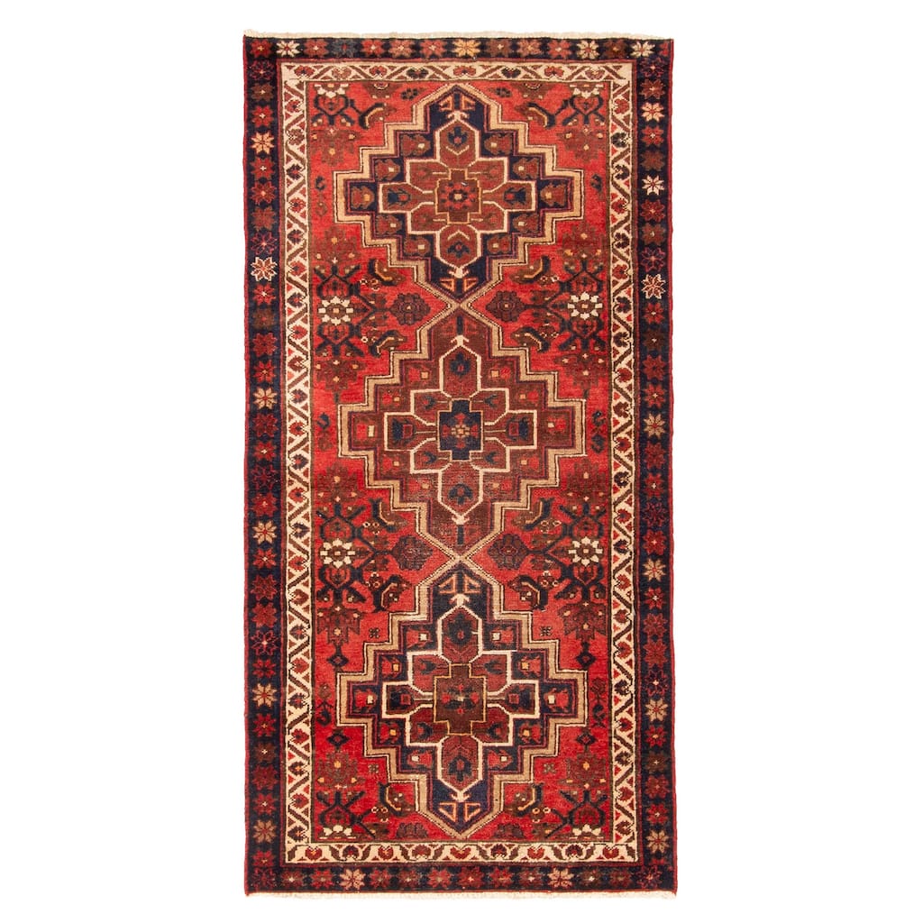ECARPETGALLERY Hand-knotted Konya Anatolian Dark Red Wool Rug - 3'1 x 6'4