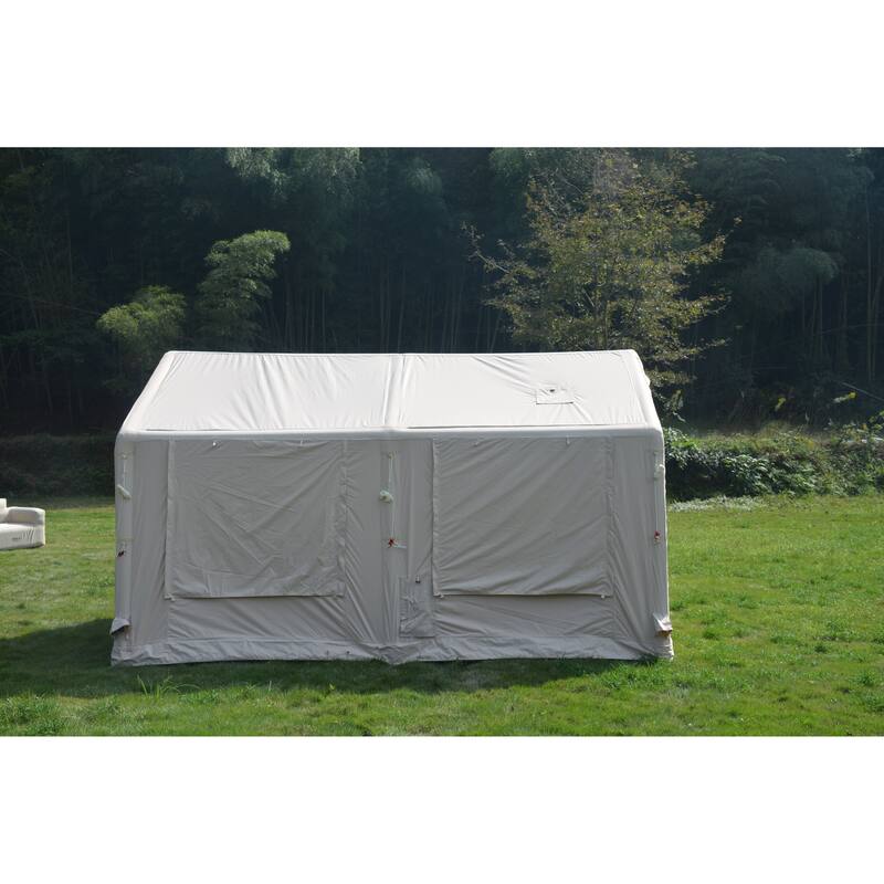 9.8 x13ft Inflatable Camping Tents with Hand Pump, Air Glamping Tents, Easy Setup Waterproof and Windproof Blow up Tent