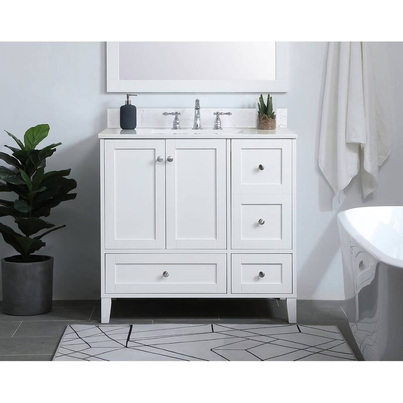 Elegant Lighting VF18036-BS Sommerville 36" Free Standing Single Basin