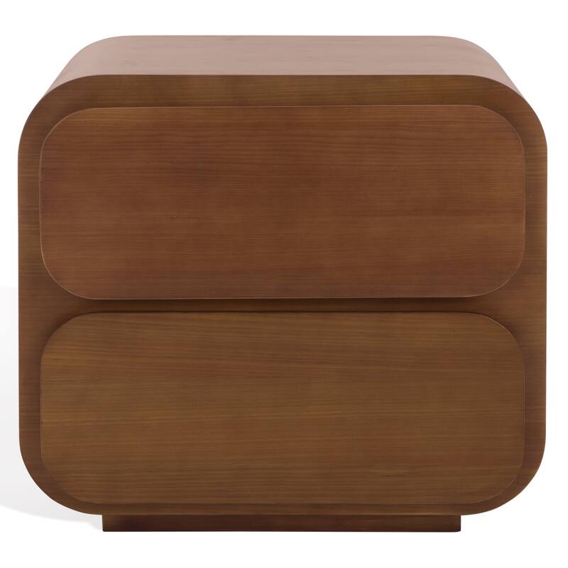SAFAVIEH Couture Herald 2-Drawer Wood Nightstand - Brown