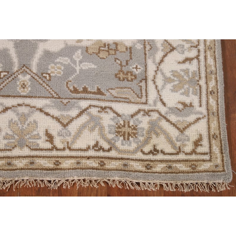 Transitional Oushak Oriental Area Rug Hand-Knotted Wool Carpet - 3'11"x 5'10"