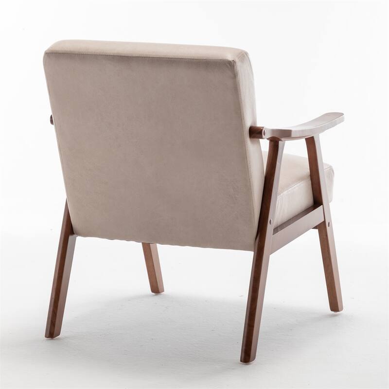 Mid-Century Modern Chair,Solid Wood Frame, Accent Chair