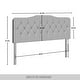 preview thumbnail 18 of 20, CraftPorch Velvet Button Tufted Curved Adjustable Headboard