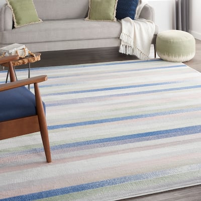 Nourison Whimsicle Modern Striped Abstract Area Rug