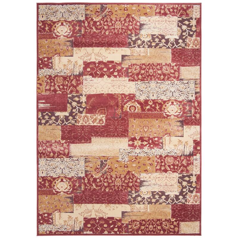 SAFAVIEH Paradise Gennadij Modern Viscose Rug - 5'3" x  7'6" - Red/Multi - Rectangle