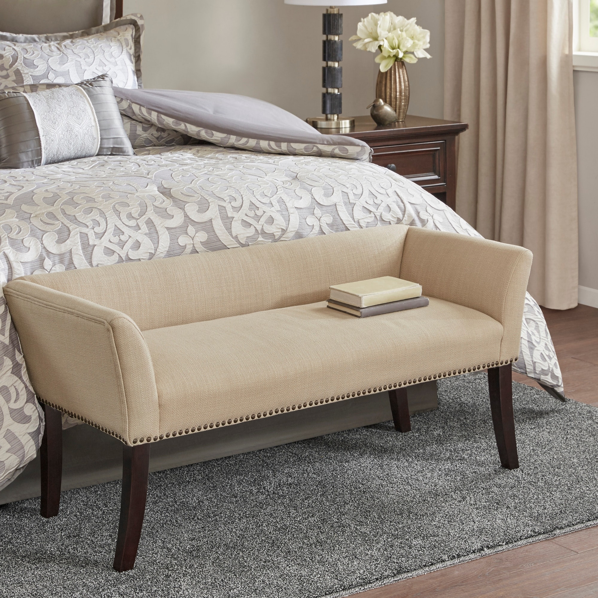 Tan discount bedroom bench