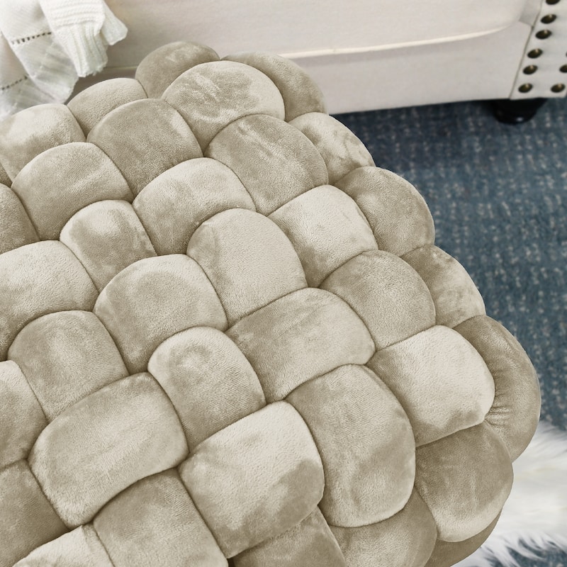 Velvet Pouf Stool 27"x20"x20"