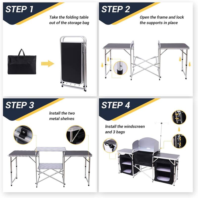 Camping Kitchen Table, Outdoor Cook Station, Camping Kitchen Station, Cooking Station Outdoor