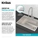 preview thumbnail 8 of 137, KRAUS Kore Workstation Drop-In Stainless Steel Kitchen Sink