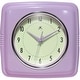preview thumbnail 142 of 146, Infinity Instruments Retro 9.25-inch Square Wall Clock - 9.25 x 1.875 x 9.5 Lavender