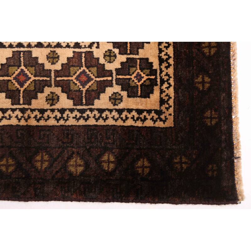 ECARPETGALLERY Hand-knotted Teimani Ivory Wool Rug - 3'9 x 6'6