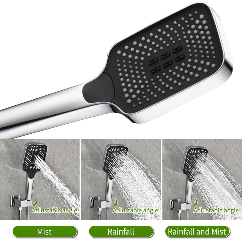 KISRAIS 3 Way Waterfall & Rainfall Faucet Shower System