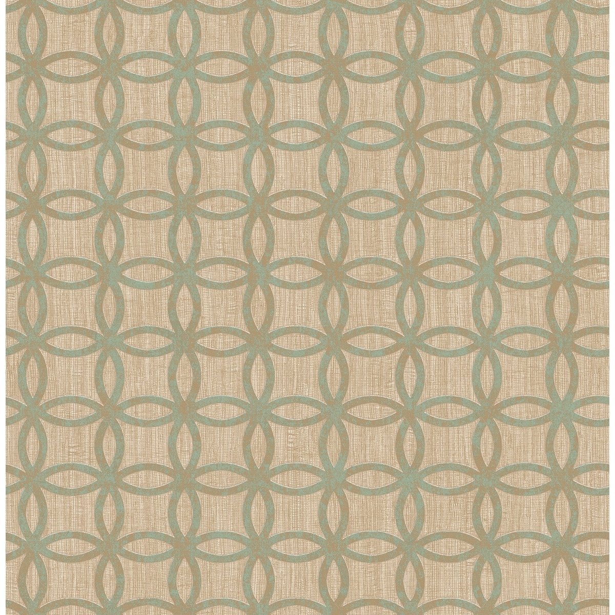 Seabrook Designs Lysiane Geo Trellis Unpasted Wallpaper