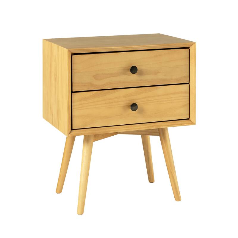 Middlebrook Mid-Century Modern Solid Wood 2-Drawer Nightstand