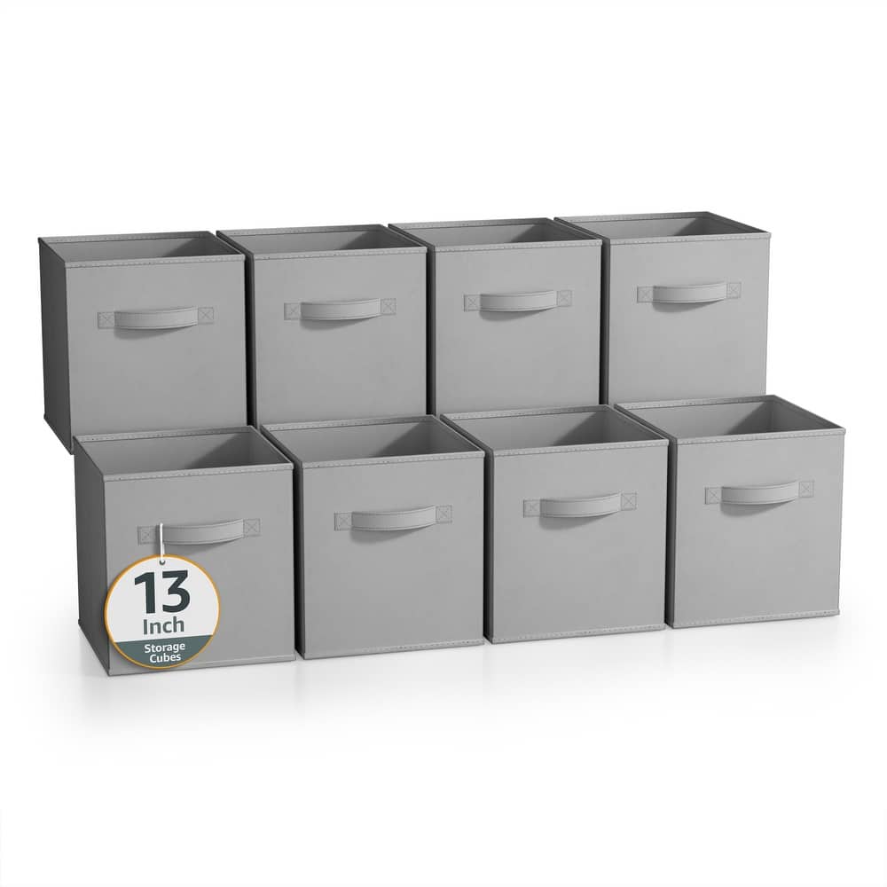 Sorbus Large Foldable Storage Bins - Fabric Cubes 8 Pack - 13"L x 13"W x 13"H