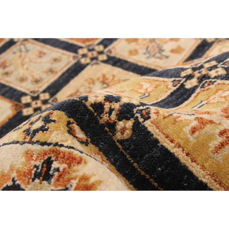 ECARPETGALLERY Hand-knotted Jamshidpour Dark Navy Wool Rug - 4'2 x 6'1