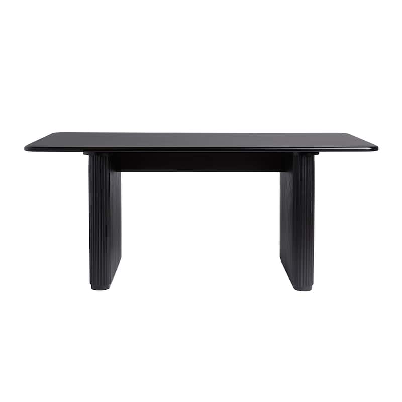 Middlebrook Designs 68" Modern Dining Table with Reeded Base