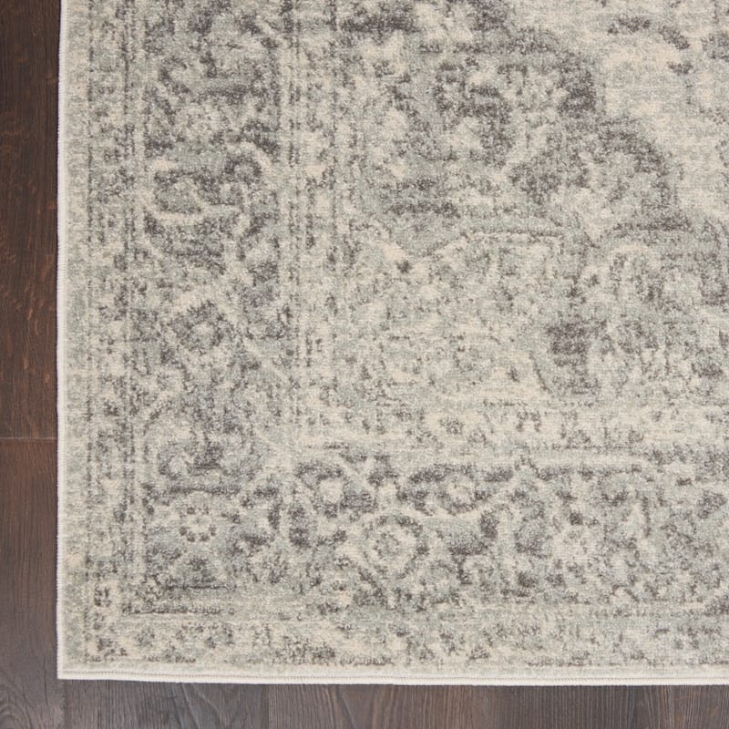 HomeRootsFloral Medallion Transitional Rectangle Area Rug - 120' X '96' X '0.5