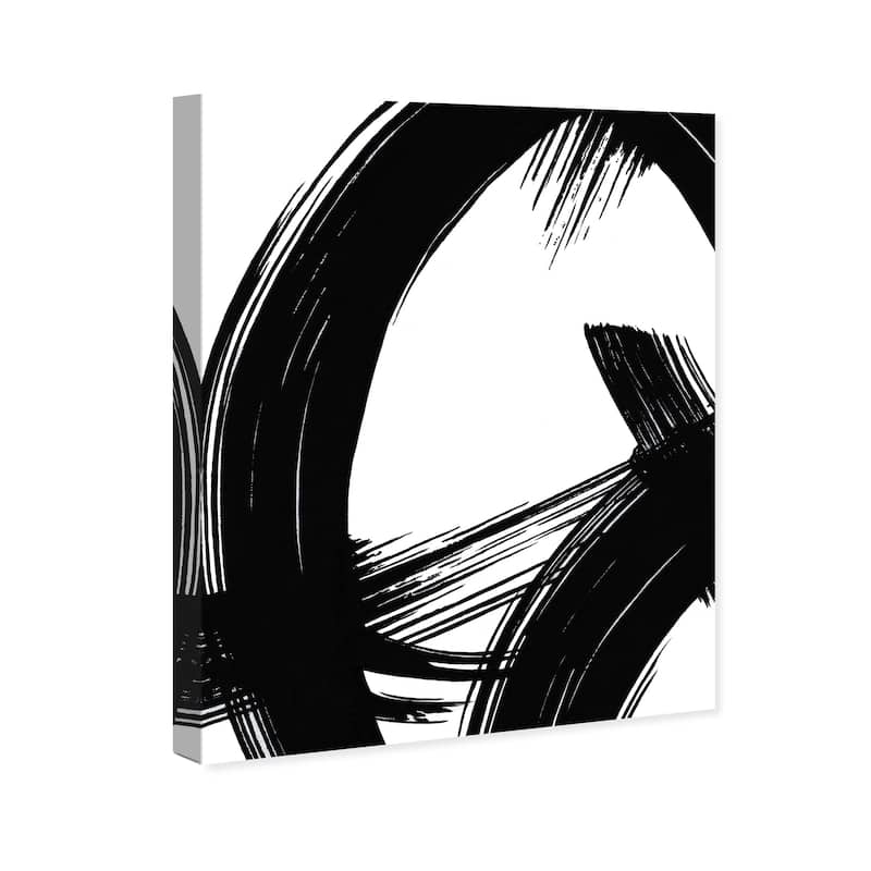 Wynwood Studio Abstract Expression I Black and Modern & Contemporary Wall Art Canvas Print