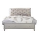 preview thumbnail 3 of 5, Glendena Beige and Champagne Tufted Bed with 2-Drawer