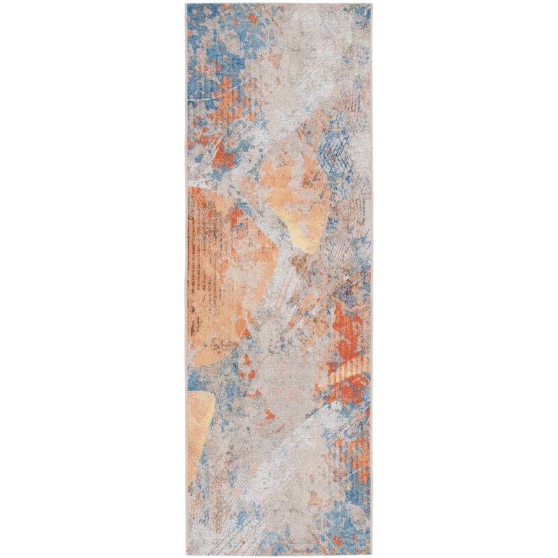 SAFAVIEH Barbados Eylem Indoor/Outdoor Tropical Abstract Waterproof Patio Backyard Rug