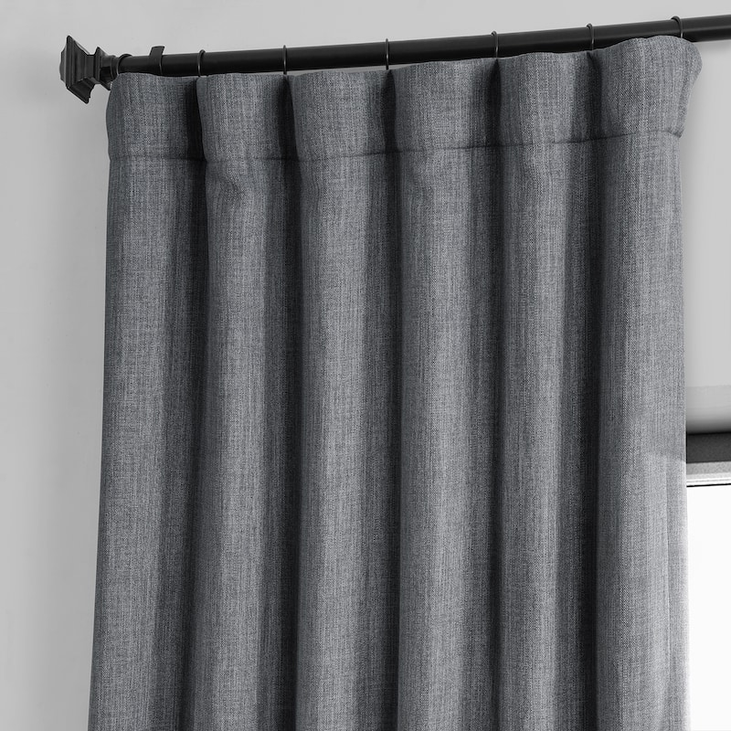 Exclusive Fabrics Faux Linen Room Darkening Curtain (1 Panel)