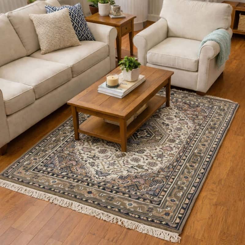 HERAT ORIENTAL Hand-knotted Medallion Bidjar Wool Rug - 4x6