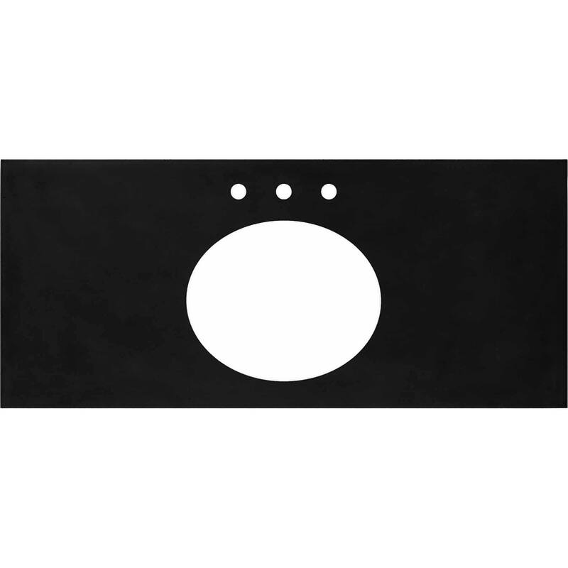 Native Trails VT48-O1714-NS-3 NativeStone 48" Stone Composite Vanity - Charcoal