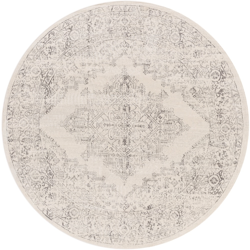 Livabliss Uranus Distressed Medallion Area Rug